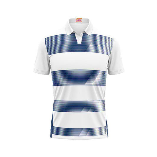 Next Print Customized Polo Neck White Jersey NPTS95