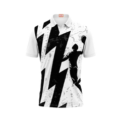 Next Print Customized Polo Neck White Jersey NPTS96