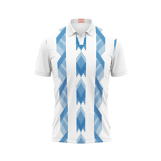 Next Print Customized Polo Neck White Jersey NPTS98