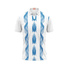 Next Print Customized Polo Neck White Jersey NPTS98