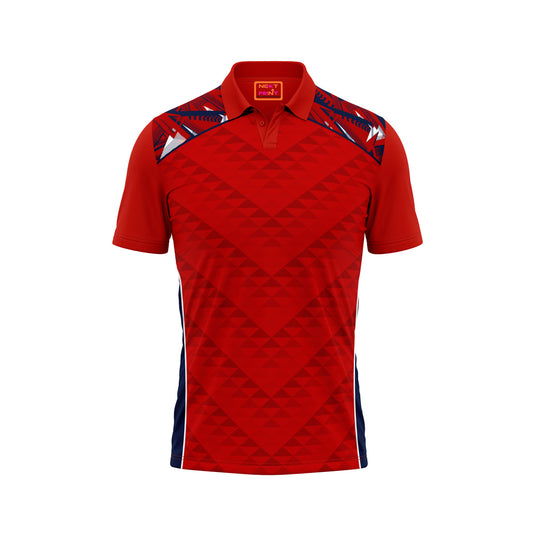 Red Polo Neck Half Sleeve T Shirt NextprintrB160