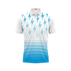 Next Print Customized Polo Neck White Jersey NPTS101