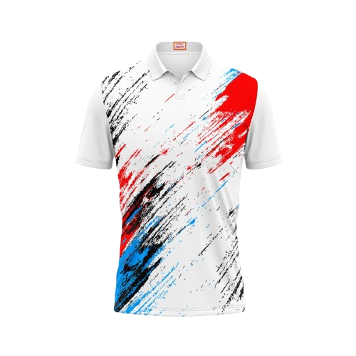 Next Print Customized Polo Neck White Jersey NPTS102