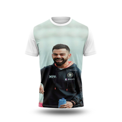 Virat Kohli Photo Printed T-Shirt.