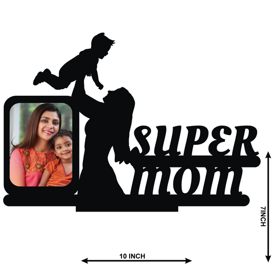 Custom Photo Printed Super Mom Single Image Stand Frame