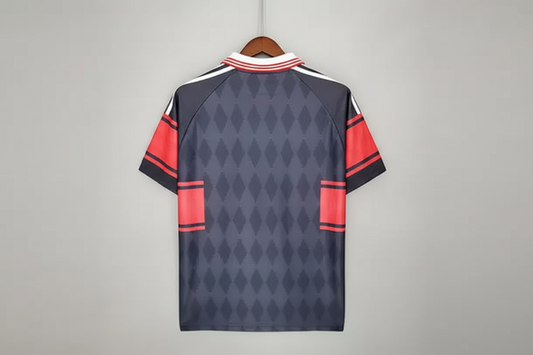 NextPrint Customised Retro Football Jersey Dark Blue Red with Name and Number – Vintage Sports T-Shirt India