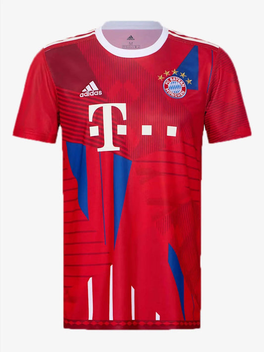 NextPrint Premium Red Football Jersey with Custom Name & Number – Bayern Inspired Design India