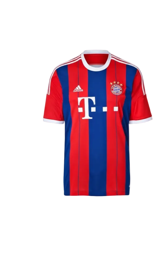 NextPrint Premium Red Blue Striped Home Jersey with Custom Name & Number – Bayern Inspired India