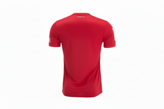 NextPrint Customised Red Football Jersey with Name and Number – Bayern Style Sports T-Shirt India