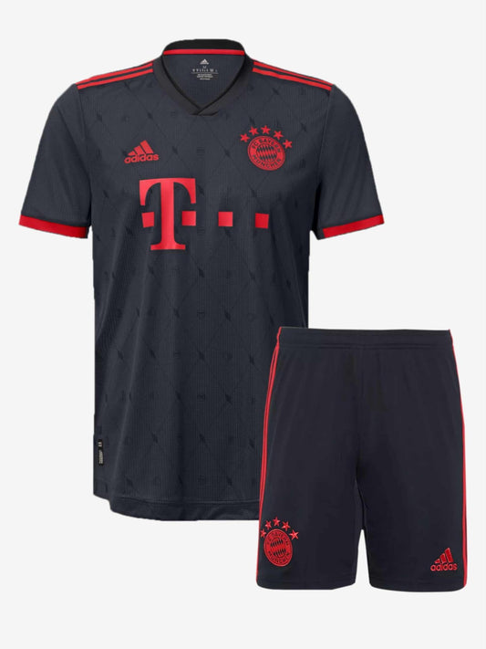 NextPrint Custom Dark Grey & Red Football Kit – Jersey & Shorts Set
