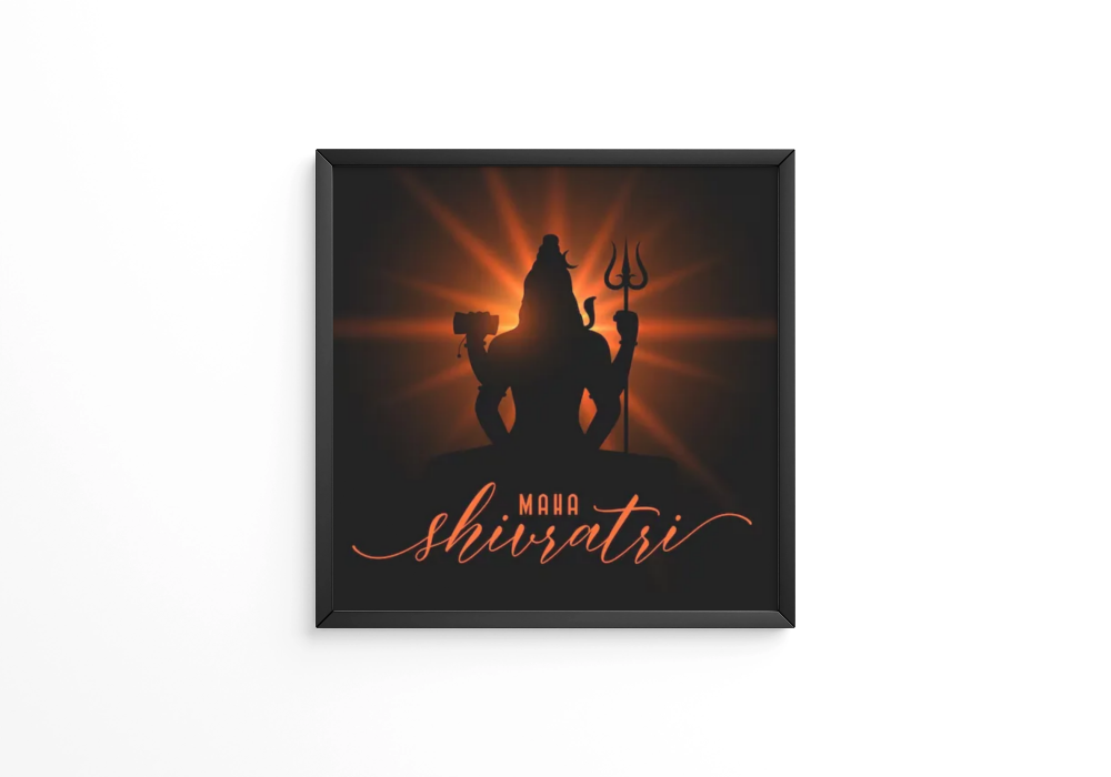 Happy maha shivratri frame