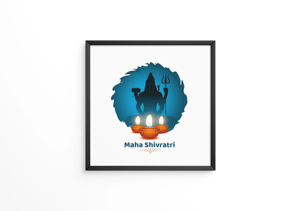 Happy maha shivratri frame