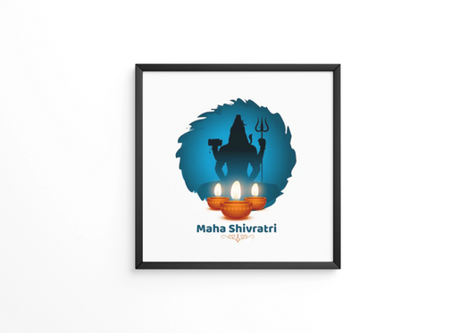 Happy maha shivratri frame