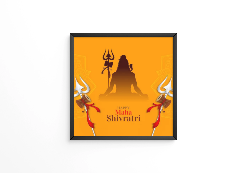 Happy Maha Shivratri frame
