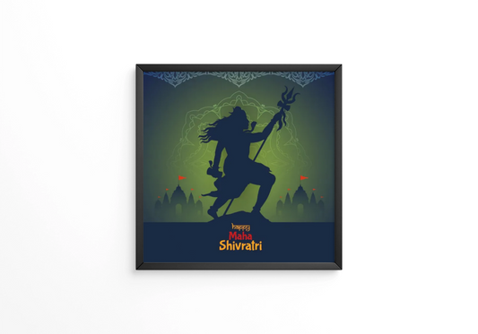 Happy Maha Shivratri religious Indian festival frame