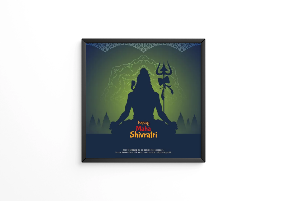 Happy Maha Shivratri artistic religious frame