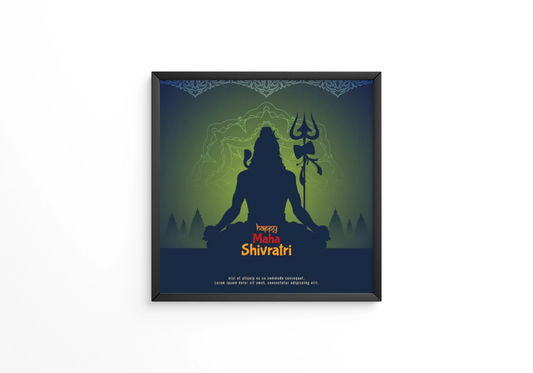 Happy Maha Shivratri artistic religious frame