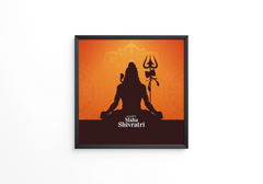Beautiful Happy Maha Shivratri Hindu Indian festival frame