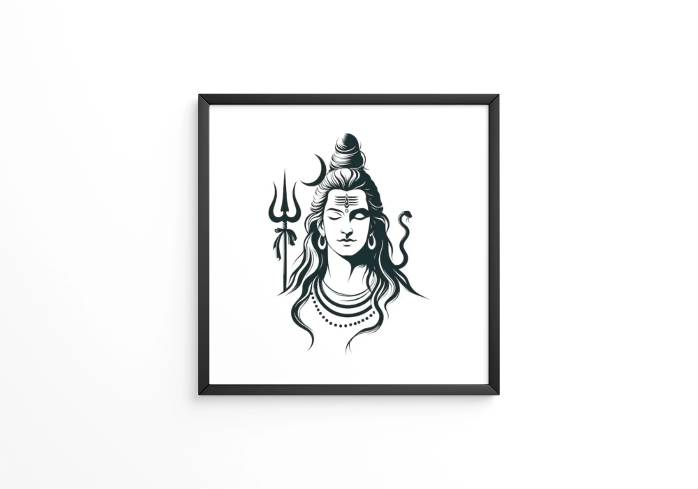 Maha Shivratri Shankar Mahadev Lord Shiva in samadhi  frame