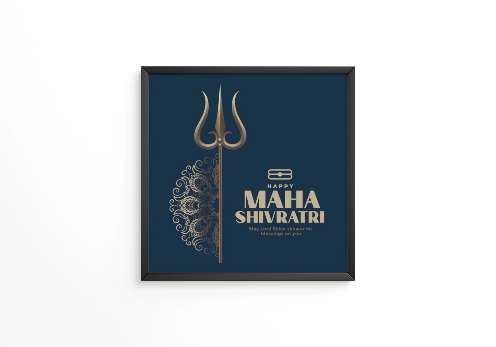 Traditional maha shivratri festival frame