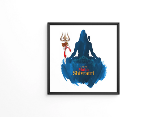 Happy Maha Shivratri Indian traditional festival frame