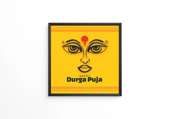Happy durga pooja indian festival  frame