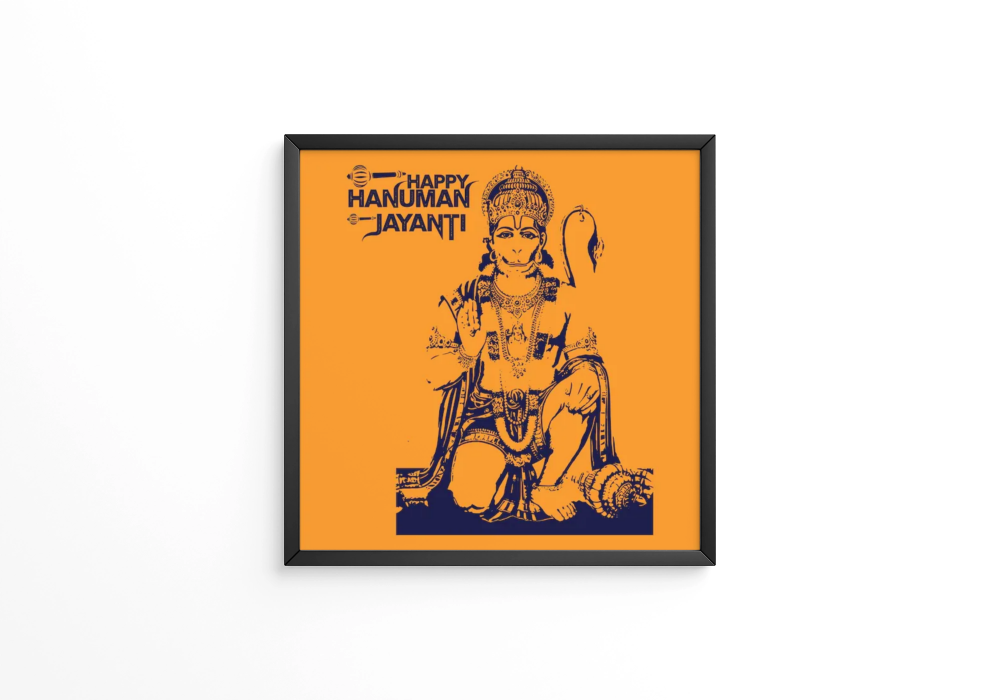 Happy Hanuman Jayanti festival frame