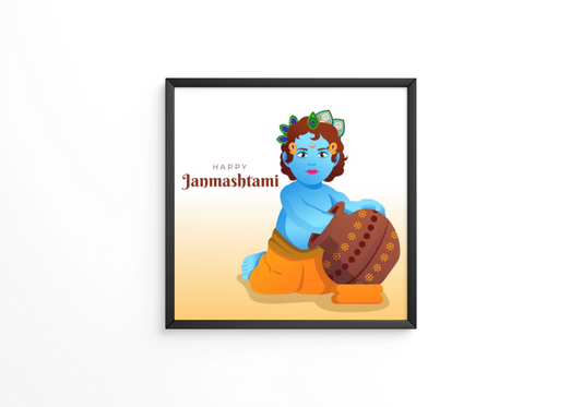 krishna eating butter frames