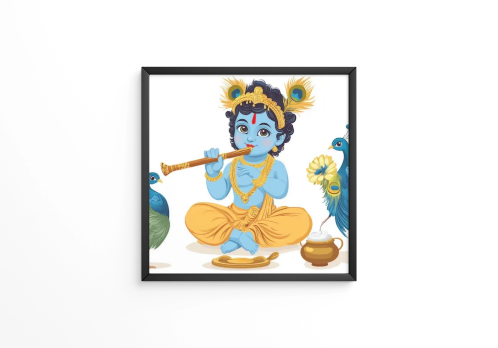 Krishna playing flute Cartoon character Hindu god Lord Krishna frames