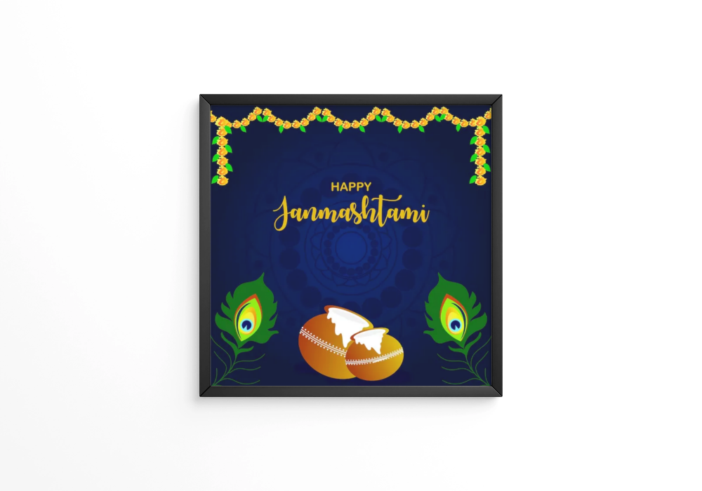 Indian Festival Happy Janmashtami frames
