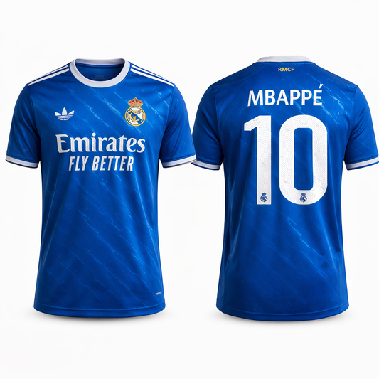 Next Print [Premium Quality] Real Madrid Third Mbappe 2025-26 Jersey.