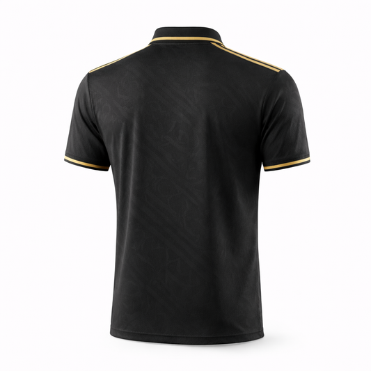 Next Print Black & Gold Polo Neck Football Jersey – Luxury Club Edition Sportswear  Polo Edition Jersey 2025-26 online in India