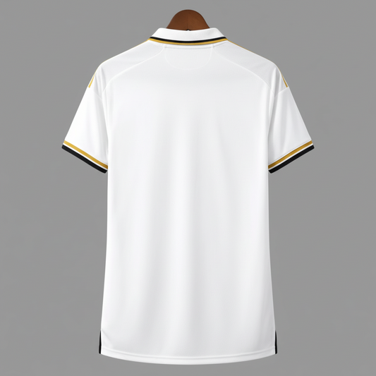 Next Print Elite White Gold Soccer Jersey | Customizable Football Team Wear | Round Neck Sports Tee