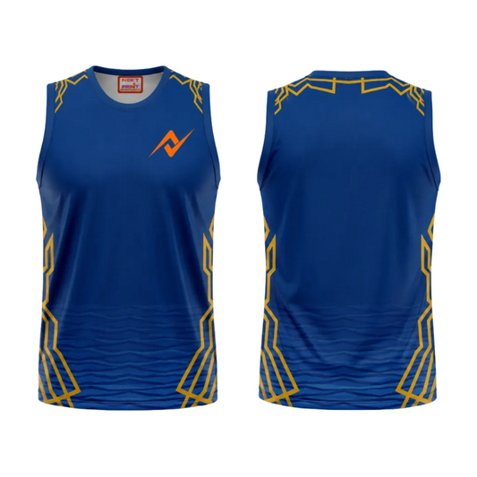 Mumbai Blue Sleeveless Personalized Cricket Fan Wear | Next Print