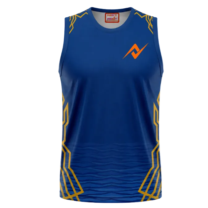 Mumbai Blue Sleeveless Personalized Cricket Fan Wear | Next Print