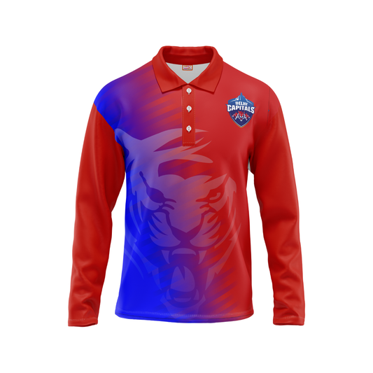 Next Print Ipl Delhi Customisable Polo neck Full Sleeves jersey