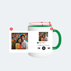 Customised Green Color Mug
