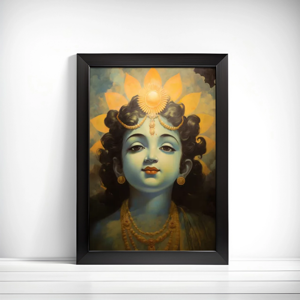 Painting representing krishna frame