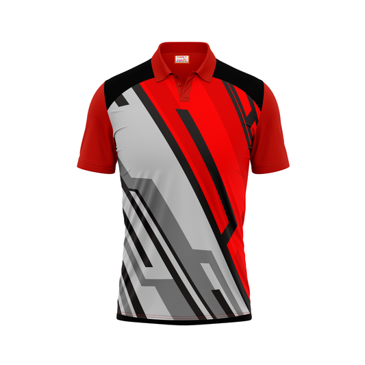 Polo Neck Printed Jersey Red NP00120