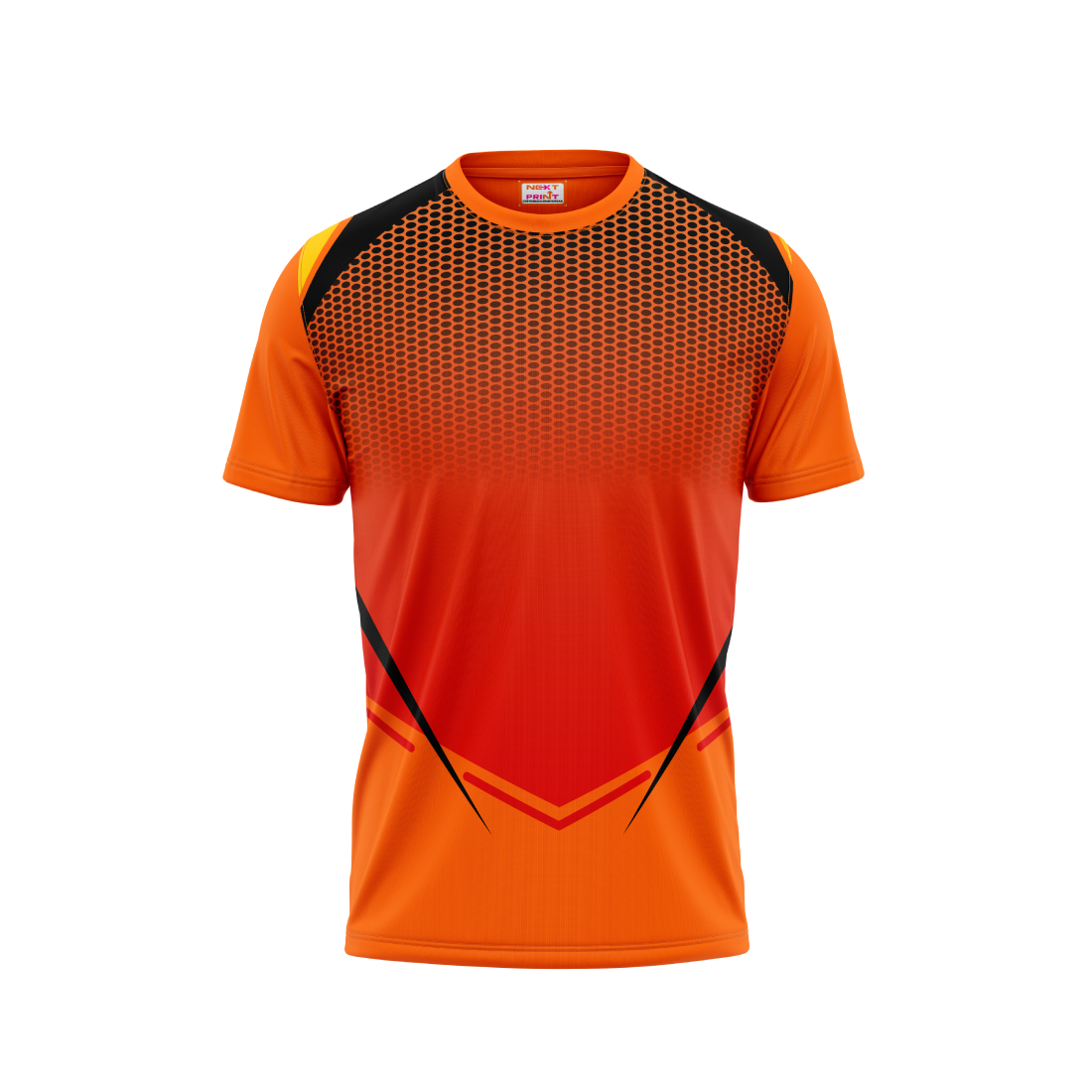 Copy of Round Neck Printed Jersey Orange NP00118