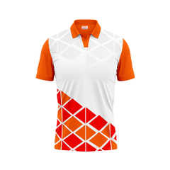 Polo Neck Printed Jersey Orange NP00129