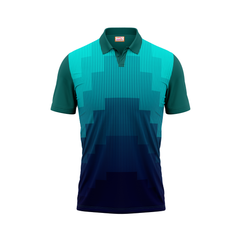 Next Print Polo Neck Printed Jersey Green NP00131