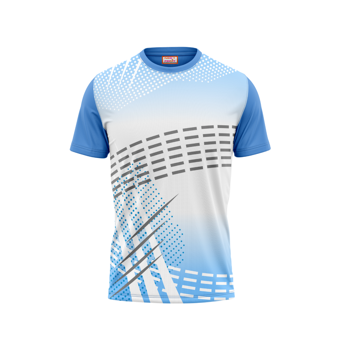 Round Neck Printed Jersey Skyblue NP00136