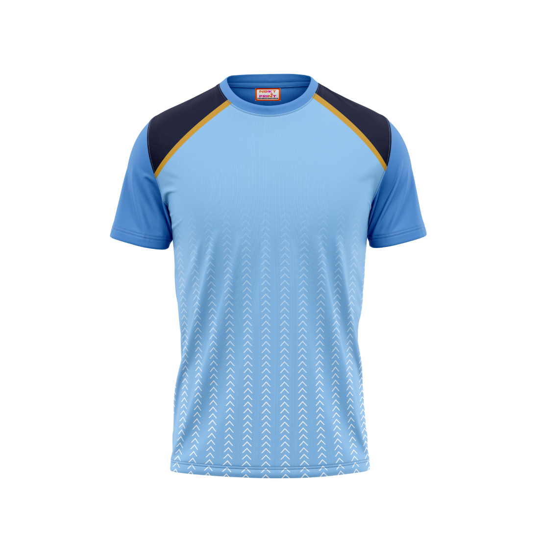 Round Neck Printed Jersey Skyblue NP00186