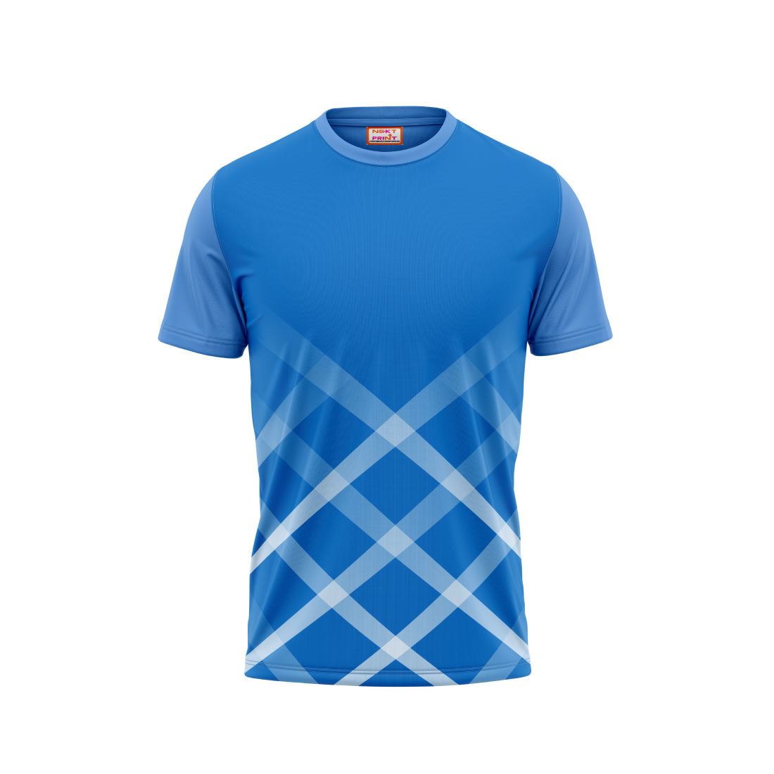 Round Neck Printed Jersey Skyblue NP00188