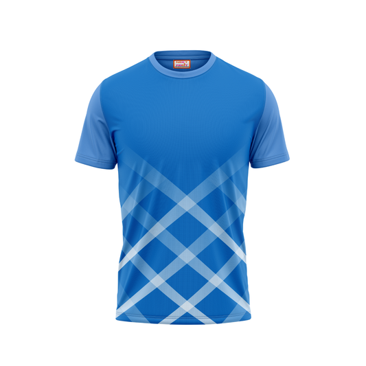 Round Neck Printed Jersey Skyblue NP00188