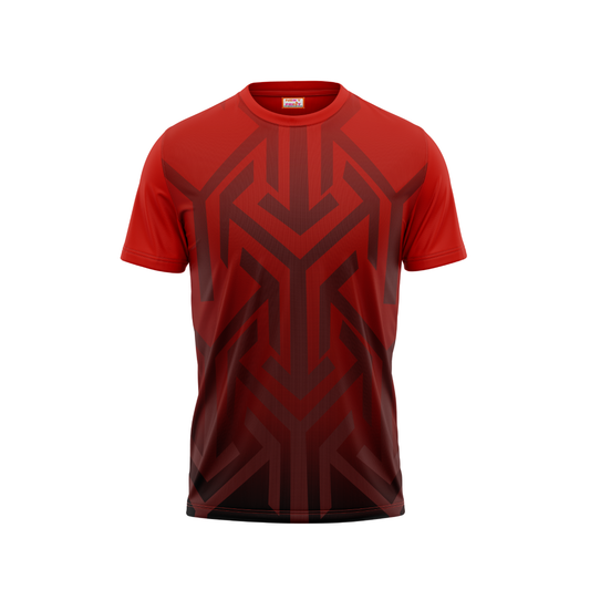 Round Neck Printed Jersey Red NP0020