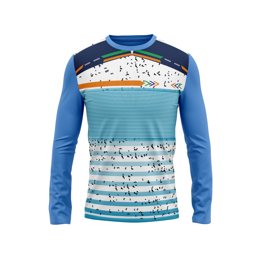 Round Neck Fullsleeve Printed Jersey Skyblue NP00225