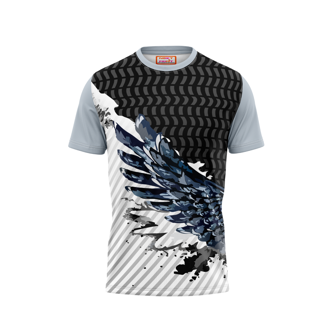 Round Neck Printed Jersey Grey NP00228