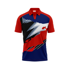 Polo Neck Printed Jersey Red NP00243
